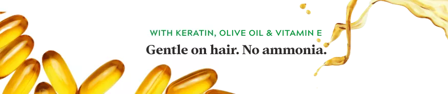 Keratin, olive oil, vitamin E